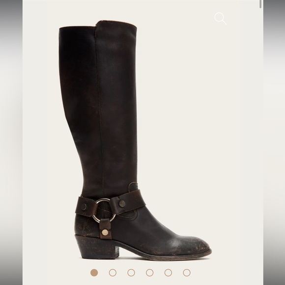Frye Tall Leather Carson Harness Boot - Picture 8 of 10